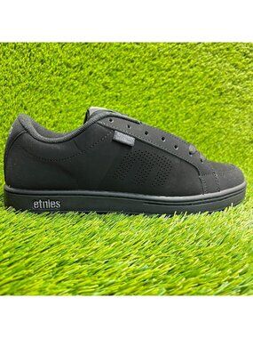 Etnies Kingpin Mens Size 10 Black Athletic Leather Skateboard Shoes Sneakers